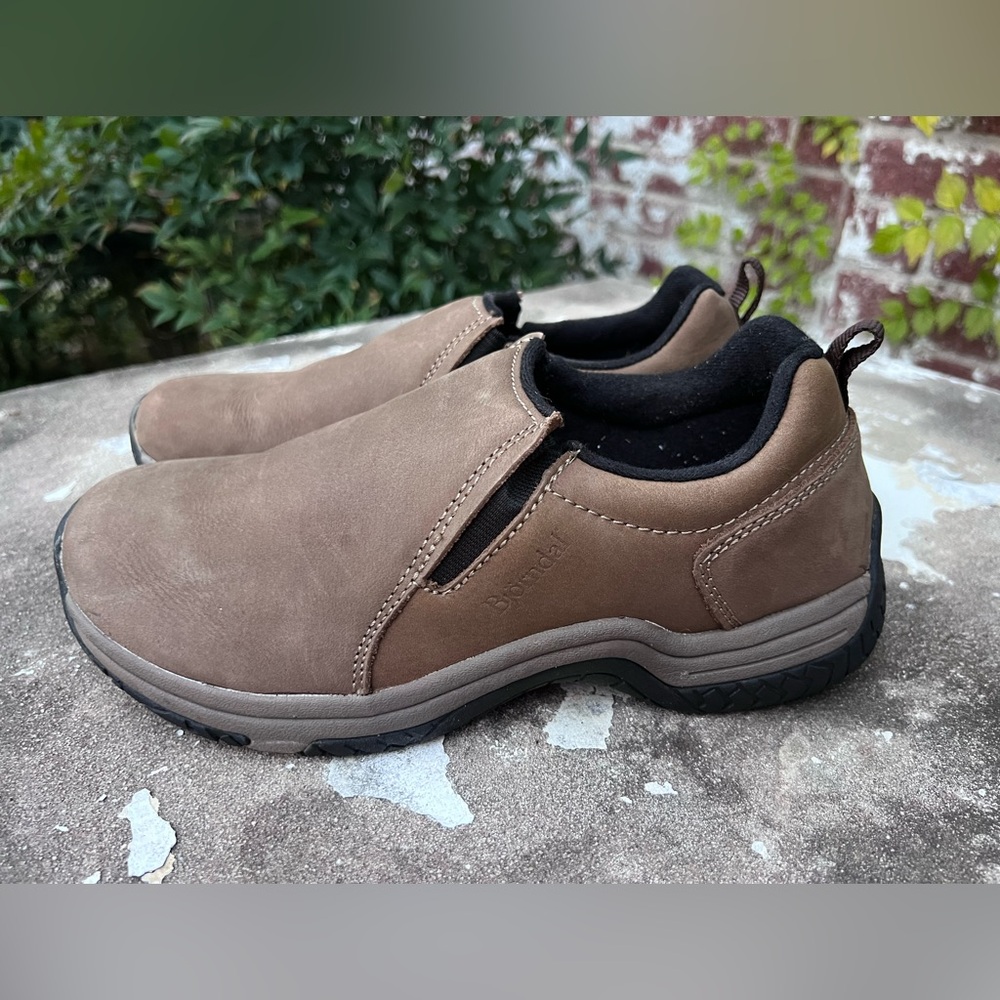 Bjorndal Mens 9.5 Loafer Hiking Shoe Brown Suede Colorado Slip On Casual #248660